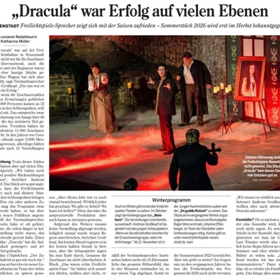 Pressestimmen zur Saison 2025 Pressestimmen zur Saison 2025